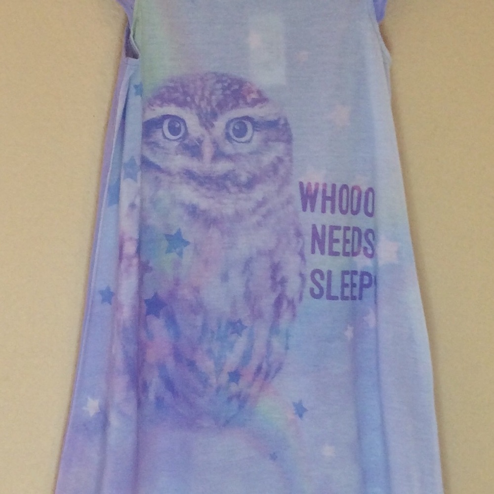 Girls “Whooo needs Sleep” owl nightgown